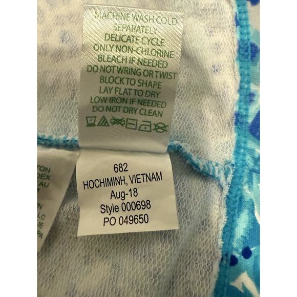 Lilly Pulitzer Women's Captain Popover Dress Half Shell Turquoise #000698 Size L - Picture 6 of 10